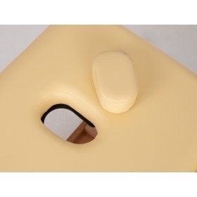 Fixed examination bed with hole ALEXA light cream