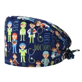 Καπέλο υφασμάτινο χειρουργείου με σχέδια 22199