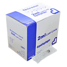 Disposable Luer Lock plastic syringes without needle 2ml 100 pcs