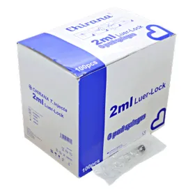 Disposable Luer Lock plastic syringes without needle 2ml 100 pcs