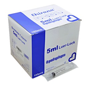 Σύριγγες πλαστικές Luer Lock βιδωτές μιας χρήσης χωρίς βελόνα 5ml 100 τεμάχια