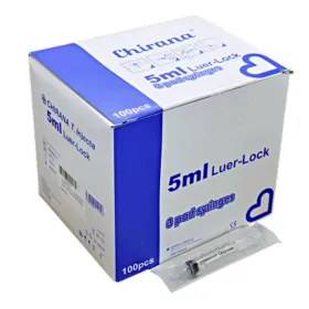 Σύριγγες πλαστικές Luer Lock βιδωτές μιας χρήσης χωρίς βελόνα 5ml 100 τεμάχια