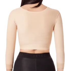 Μανίκια μετεγχ/κά & ζωνάκι κάτω στήθους 201 μπεζ - 