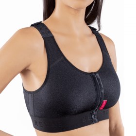 Στηθόδεσμος μετεγχειρητικός με γαντζάκια JULIE 0303 μαύρος  - 