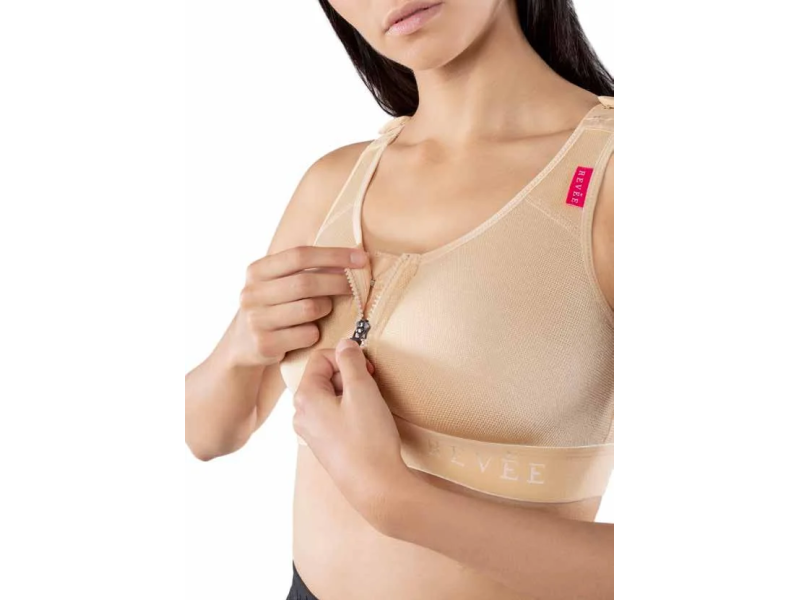 Post-operative bra with zipper ELODIE 0302 beige