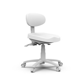 Stool with backrest DENTAL TYPE DENT 8C01 White
