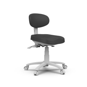 Σκαμπώ τροχήλατο με πλάτη DENTAL TYPE DENT 8C01 γκρι