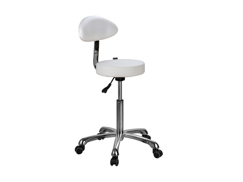 Stool with backrest SIMONA 1023ΑΒ2 white Stool with backrest SIMONA 1023ΑΒ2 white