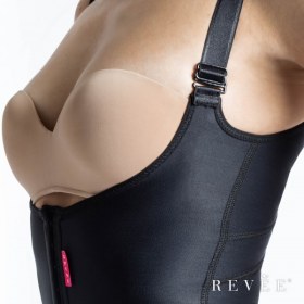 Compression corset short with high back 1352 black