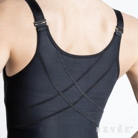 Compression corset short with high back 1352 black