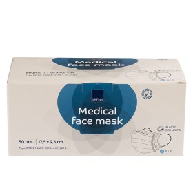 Μάσκες χειρουργικές TYPE IIR γαλάζιες 50 τεμάχια ABENA 98% EN14683 