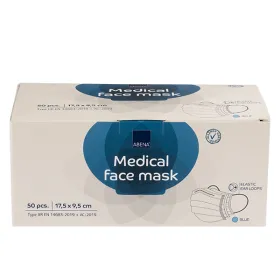 Μάσκες χειρουργικές TYPE IIR γαλάζιες 50 τεμάχια ABENA 98% EN14683 