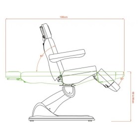 Electric podology chair 5 motors TARSE 2246C
