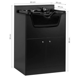 Professional Washing Unit 136685 BB06 wall mounted black
