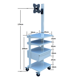 Πύργος μηχανημάτων 4 ράφια με συρτάρι & βάση οθόνης 8609 - 
