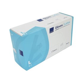 Γάντια εξεταστικά Latex με πούδρα ABENA CLASSIC 100 τεμάχια λευκά | Large 