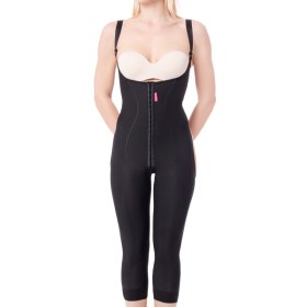 Body-style garment for abdominoplasty postoperative recovery big holes 0408 black