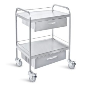 Τραπεζίδιο τροχήλατο INOX D-29-1