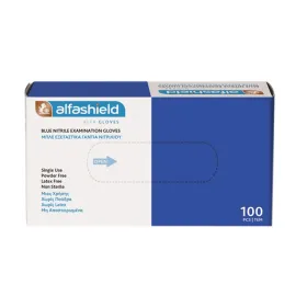 Powder-free nitrile examination gloves Alfashield 100 pieces blue   | L