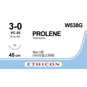 Ράμμα Ethicon Prolene μη απορροφήσιμο | 3/0 25mm 45cm W538G