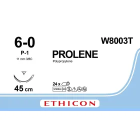 Prolene Non Absorbable Sutures | 6/0 11mm 45cm W8003T