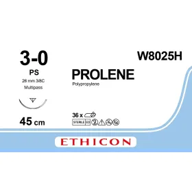 Prolene Non Absorbable Sutures | 3/0 26mm 45cm W8025T