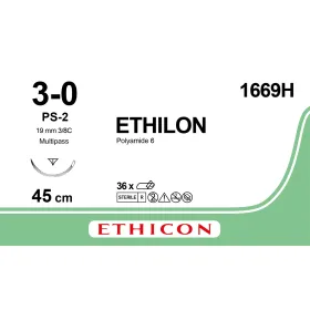 Ράμματα Ethicon Ethilon μη απορροφήσιμα | 3/0 19mm 45cm 3/8C 1669H