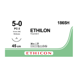 Ethicon Ethilon Prolene Non Absorbable Sutures | 5/0 16mm 45cm W1865H 