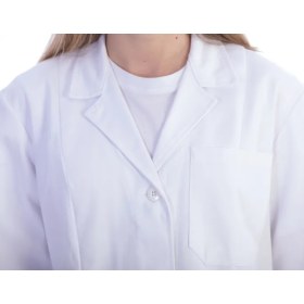 Ιατρική ρόμπα με πέτο Γυναικεία λευκή ΕΜ101 - 