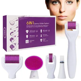 6 in 1 Derma Roller Titanium Kit Micro Needle