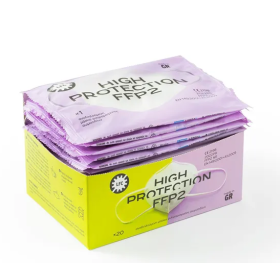 Μάσκα προστασίας FFP2 (N95) 20 τεμάχια | Λιλά - 