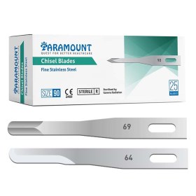 PARAMOUNT disposable stainless steel microsurgical blades 25 pieces