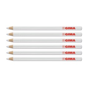 Μολύβια δερματογραφίας Λευκά 6 τεμάχια 