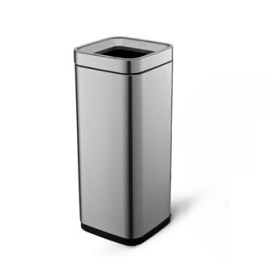 Deluxe Inox Square Bin with Open Top | 30lt