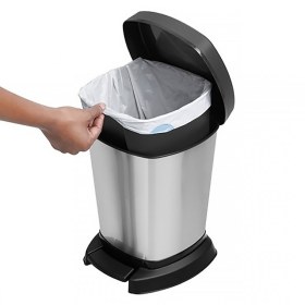 Κάδος τετράγωνος με πεντάλ PASO με υδραυλικό μηχανισμό κλεισίματος 6lit