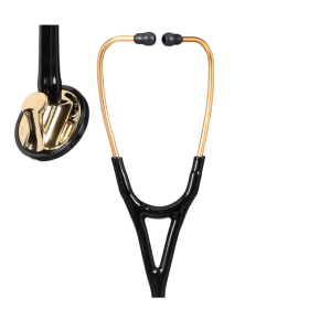 Littmann Master Cardiology Stethoscope Brass-Finish Chestpiece, Black Tube 2175