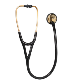 Littmann Master Cardiology Stethoscope Brass-Finish Chestpiece, Black Tube 2175