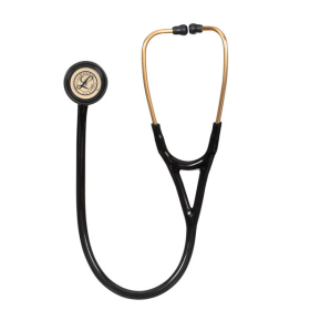 Littmann Master Cardiology Stethoscope Brass-Finish Chestpiece, Black Tube 2175