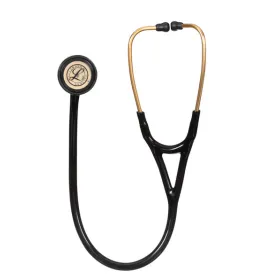 Littmann Master Cardiology Stethoscope Brass-Finish Chestpiece, Black Tube 2175