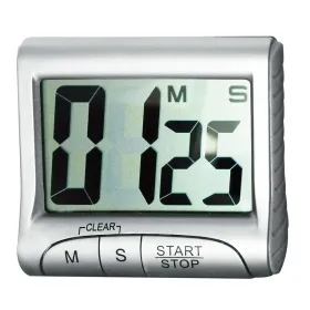 Digital Timer with large display - silver