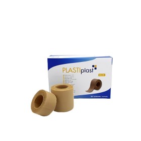 Ταινίες στερέωσης υφασμάτινες Platiplast τύπου Micropore 1/2" 1.25cm x 5m Καφέ 