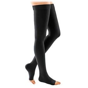 Compression stocking rhizomerio Medi Duomed CCL2 open toes black