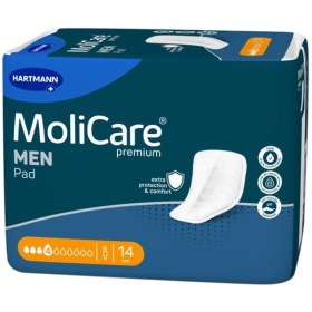 Ανδρικά επιθέματα ακράτειας Molicare Premium Men Pad, 4 σταγόνων 14τεμ.
