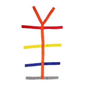 Octopus type stretcher immobilization strap