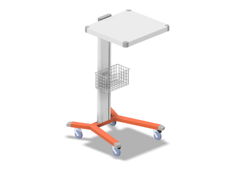 Medical Equipment Trolley with 1 Shelf & Basket CAR1P-MNF Medical Equipment Trolley with 1 Shelf & Basket CAR1P-MNF