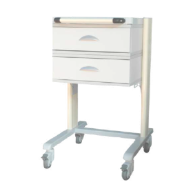 Τρόλεϊ ιατρικών μηχανημάτων με 1 ράφι & 2 συρτάρια MBN2C45