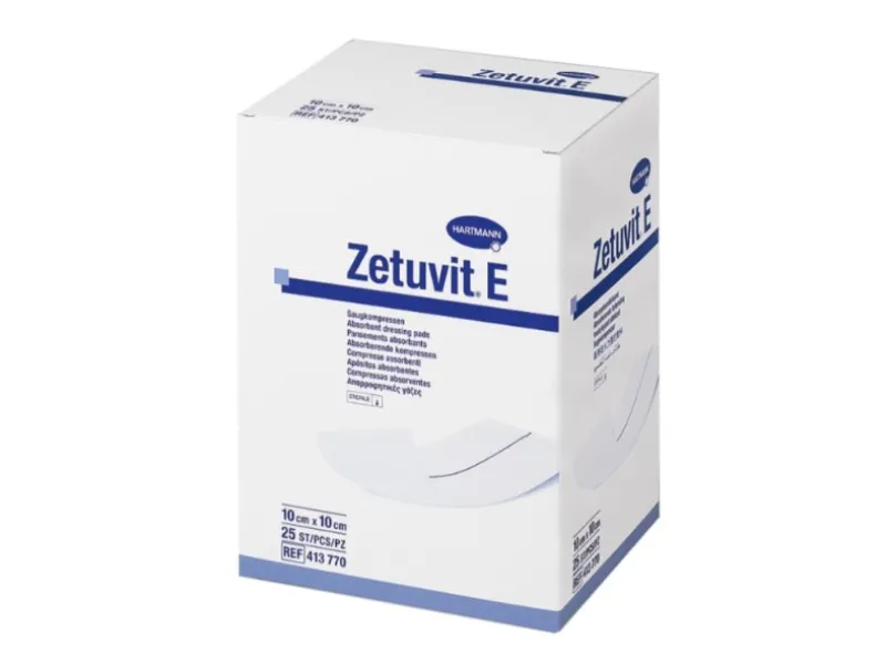 Επιθέματα αποστειρωμένα Zetuvit E 10x10cm 25 τεμάχια Επιθέματα αποστειρωμένα Zetuvit E 10x10cm 25 τεμάχια