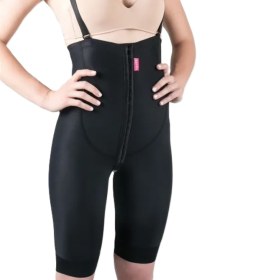 Κορσές σύσφιξης γυναικείο πάνω γόνατο με τιράντες 0104 μαύρος