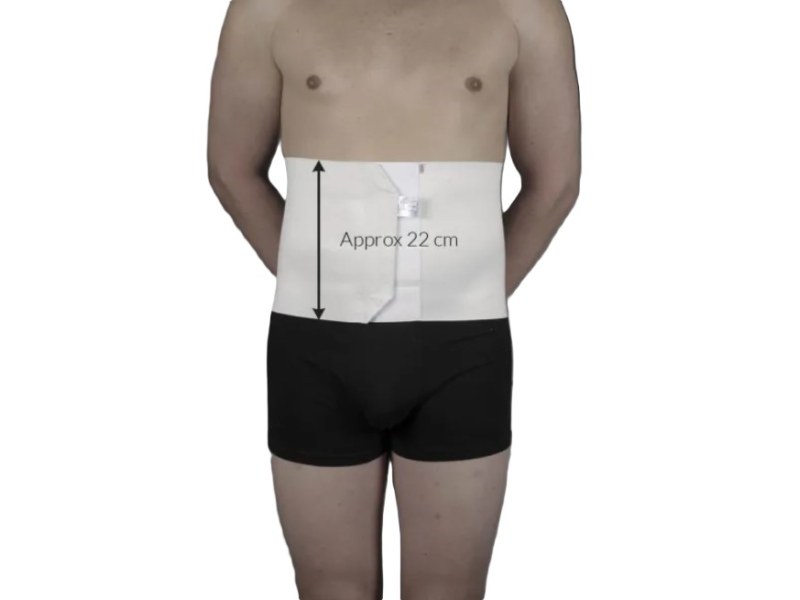 Μετεγχειρητική ζώνη κοιλίας 22cm με velcro ETO 123, Άσπρη Μετεγχειρητική ζώνη κοιλίας 22cm με velcro ETO 123, Άσπρη