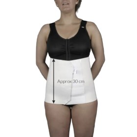 Μετεγχειρητική ζώνη κοιλίας 30cm με velcro ETO 124, Άσπρη | XLarge - 